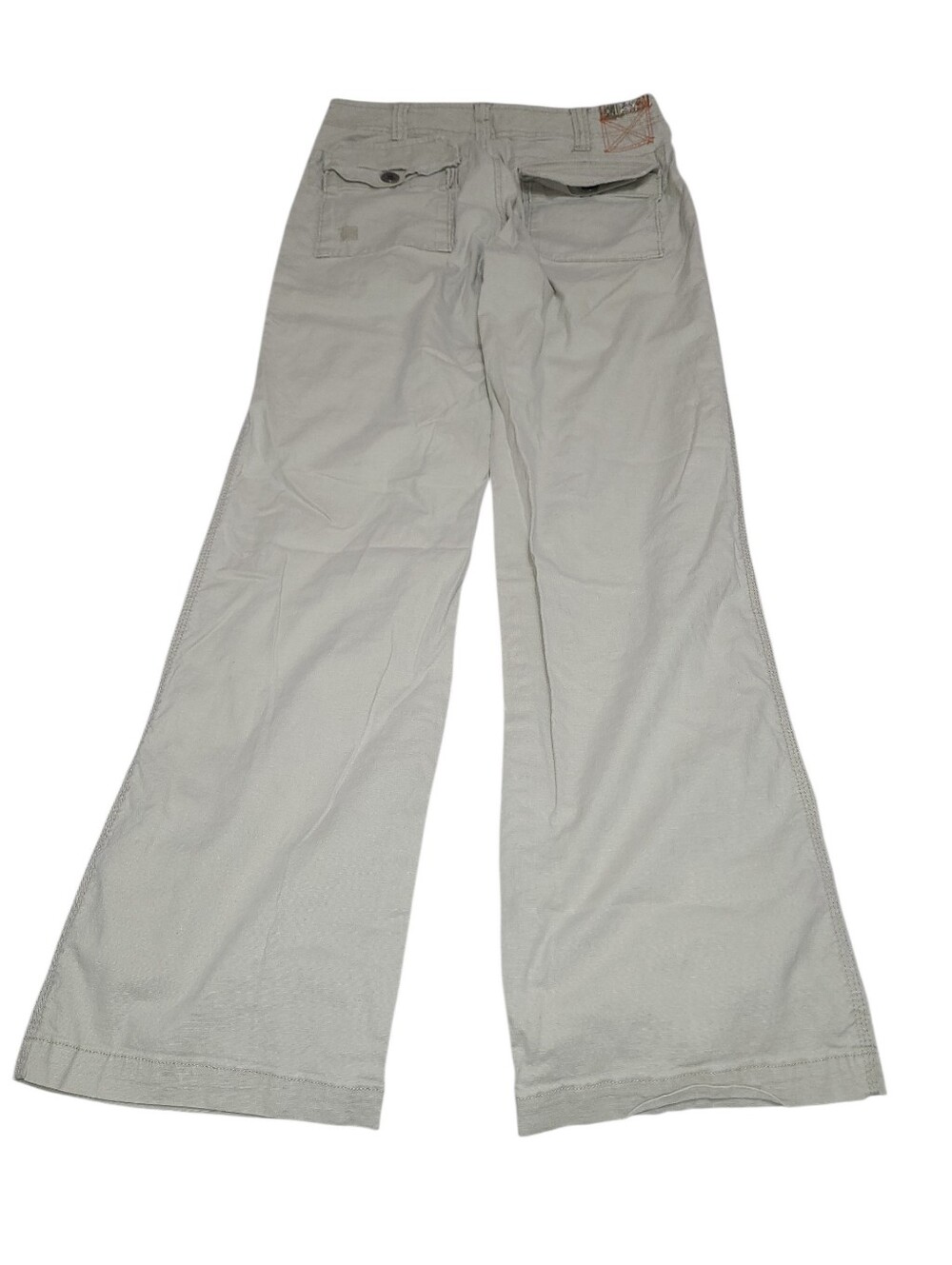 ⭐️ Point Zero Casual Light Beige Wide Leg Utility Cargo Linen/Cotton Pants Sz 30 - Picture 5 of 11